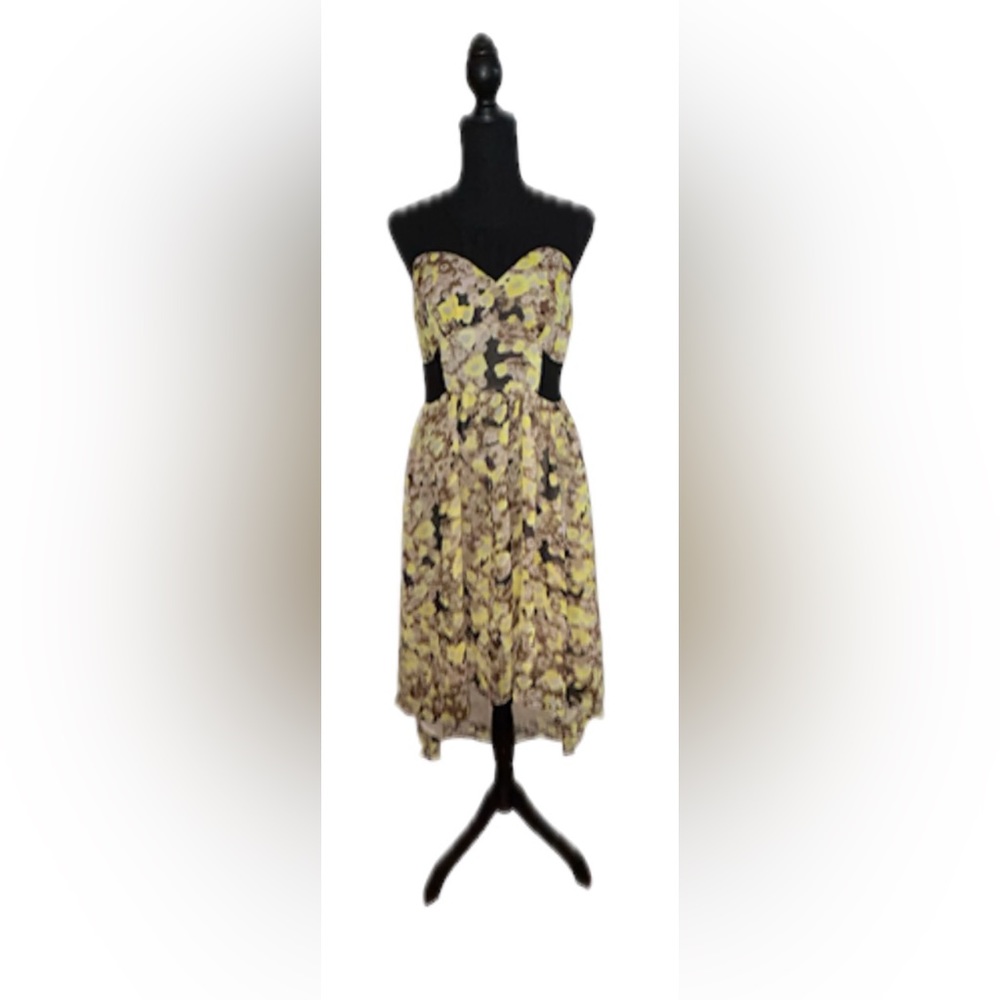 πROMEO & JULIET COUTURE! HIGH-LOW DRESS! SUPER SLEEK! SHEER TOP & SIDE PANELS! - Picture 3 of 16